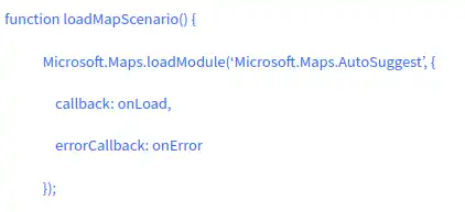 JavaScript function for loading Bing Maps AutoSuggest module in Dynamics 365 CRM