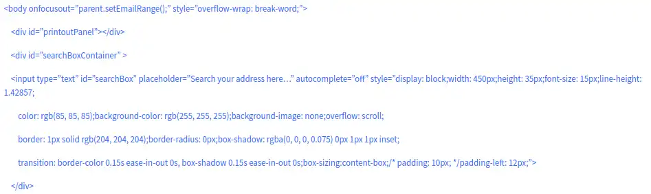 Styling the Bing Maps address search box