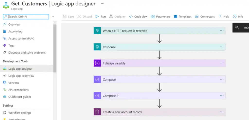 Azure Logic App flow to process Shopify data into Dynamics 365