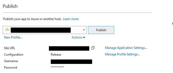 Publish QuickBooks Azure app service