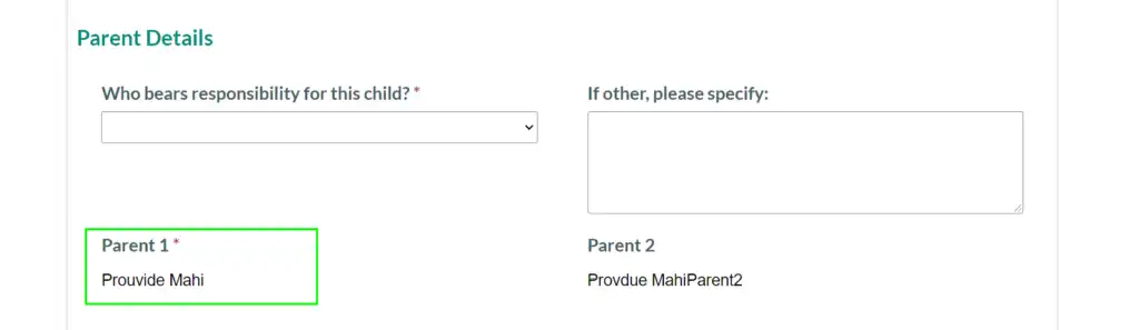 Final Power Apps Portal form with lookup values successfully populated