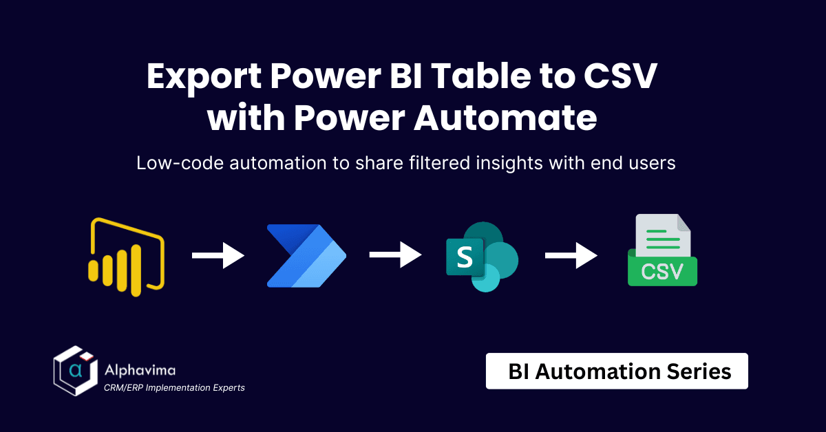Export Power BI Table to CSV Using Power Automate and SharePoint