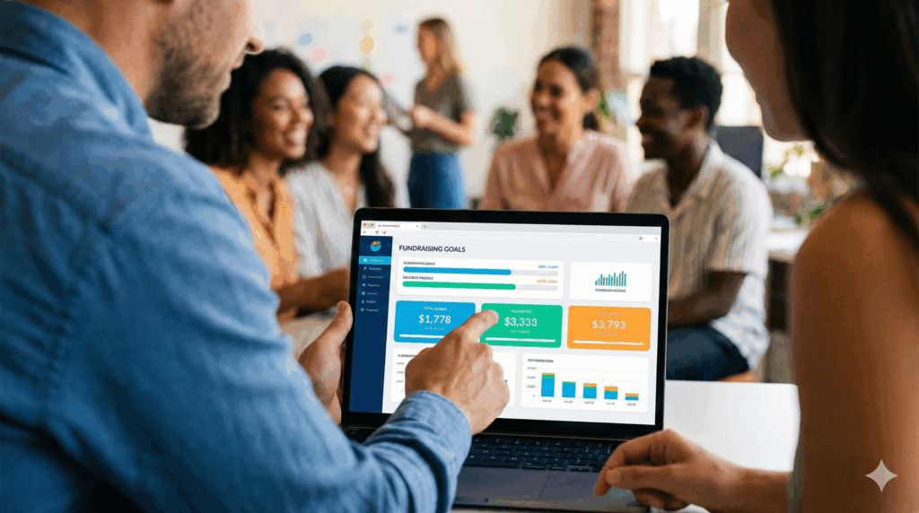 Hands-on training session for nonprofit staff learning to use Nonprofit CRM Software software.