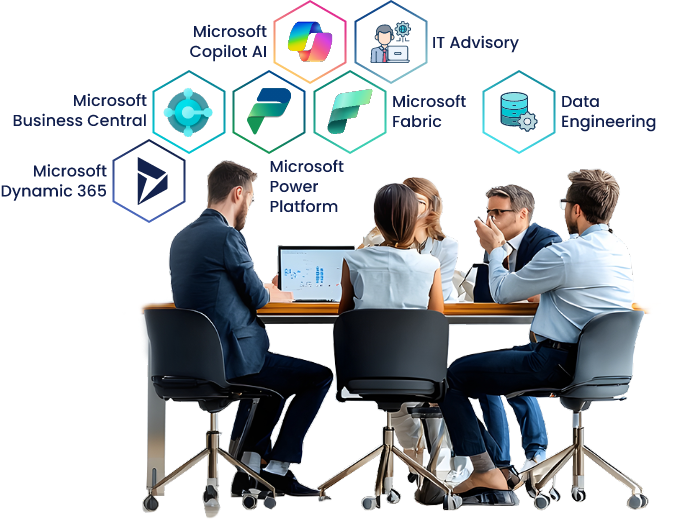 Microsoft Dynamics 365, Business Central, Power Platform, Copilot AI, and Data Engineering consulting team at Alphavima Technologies